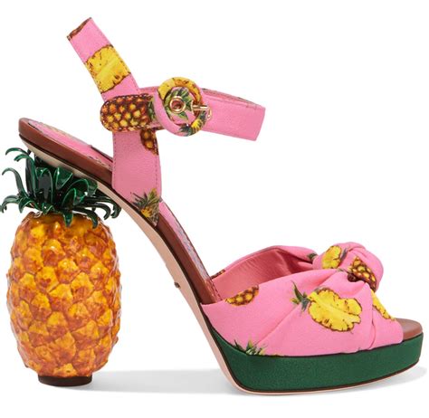 pineapple gucci and gabana heel shoes|dolce and gabbana shoes.